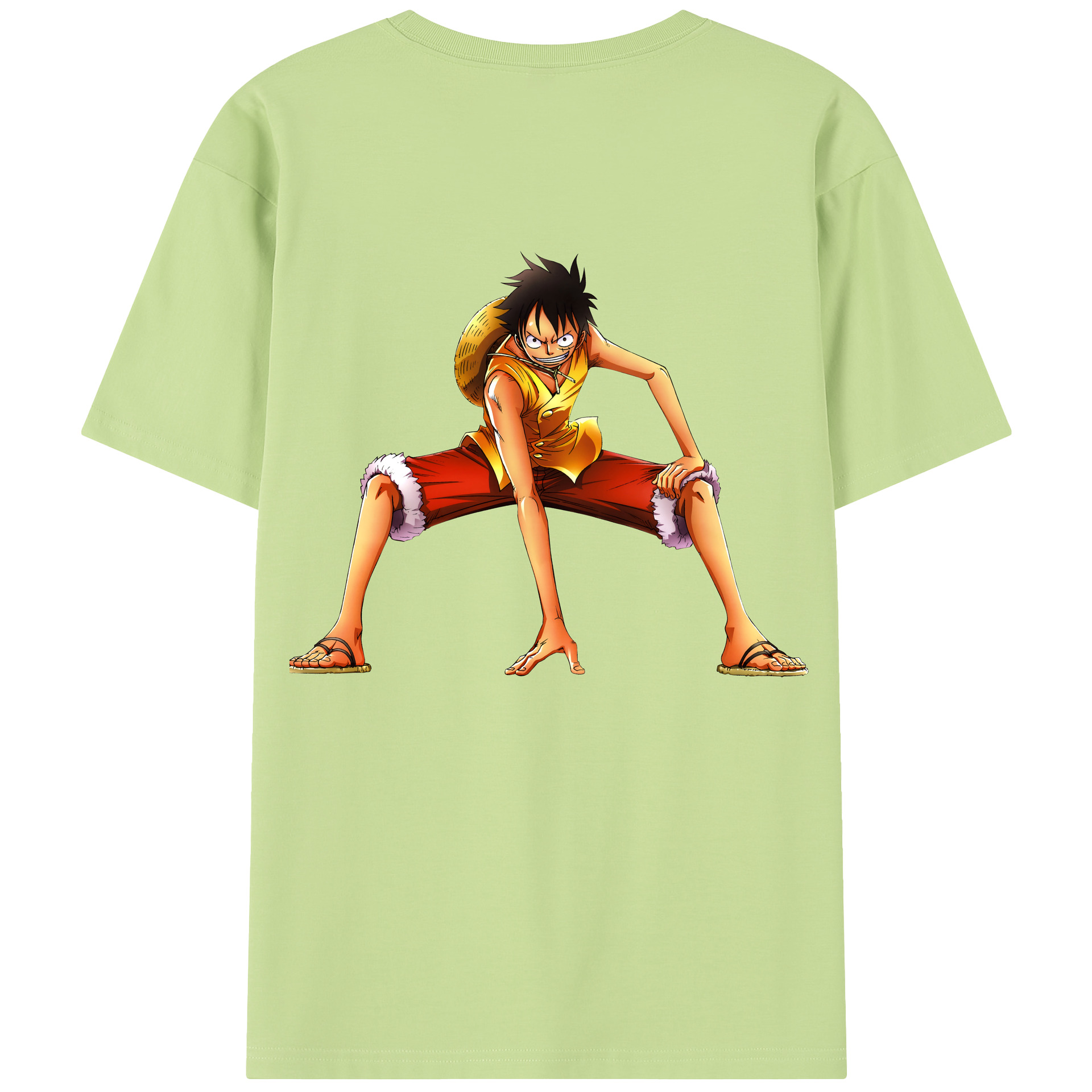 ワンピース モンキー・D・ルフィ ONE PIECE Monkey D. Luffy 綿100％半袖Tシャツ（背面プリント）
